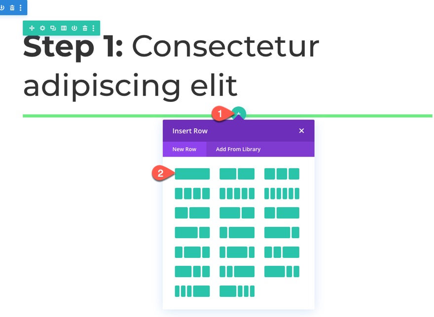 accordéon en utilisant des en-têtes de page collante dans Divi
