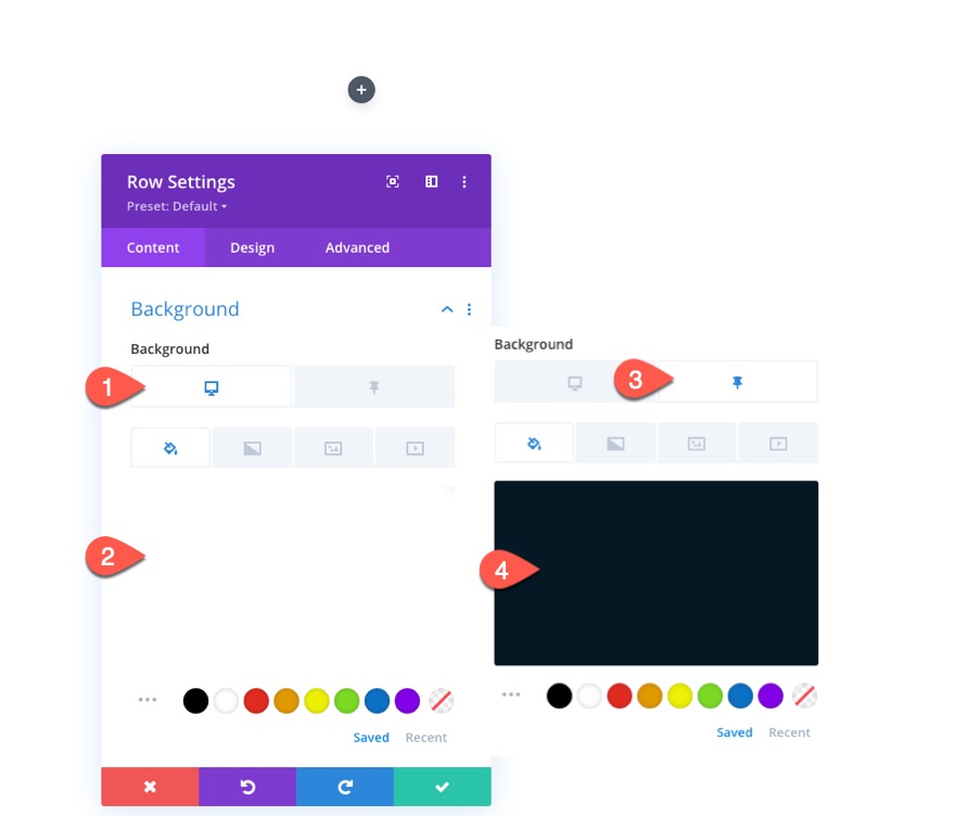 accordéon en utilisant des en-têtes de page collante dans Divi