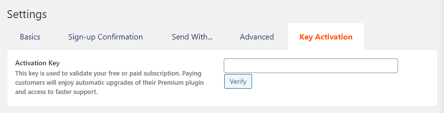 تنشيط مفتاح MailPoet الخاص بك.