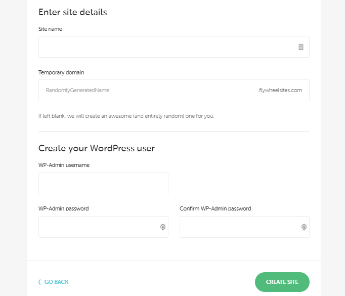 創建 wordpress 站點