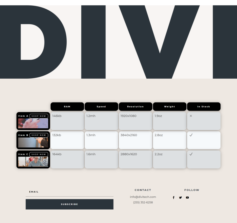 테이블 메이커 예