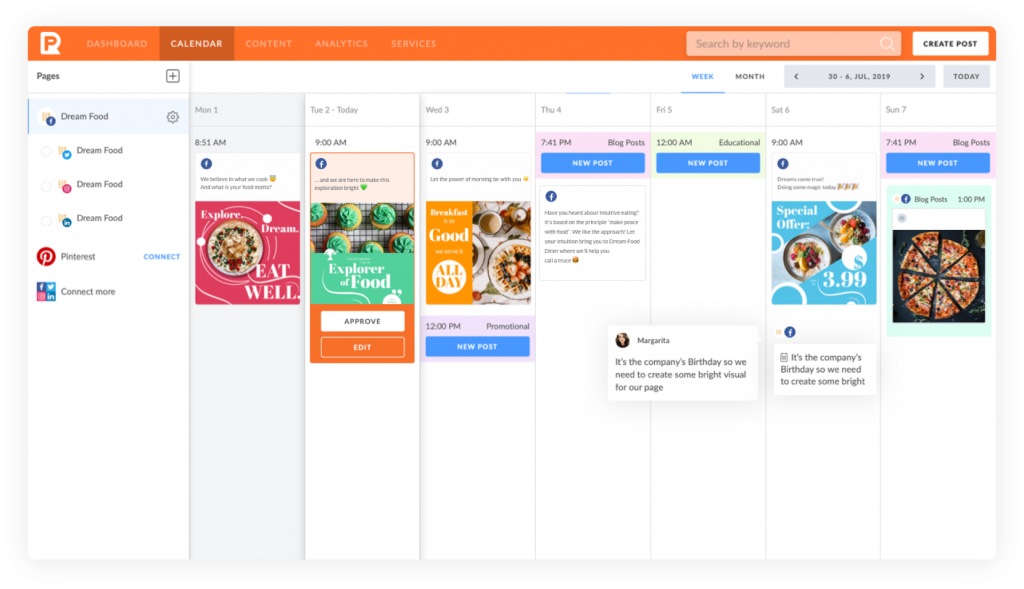 소셜 미디어 일정 도구