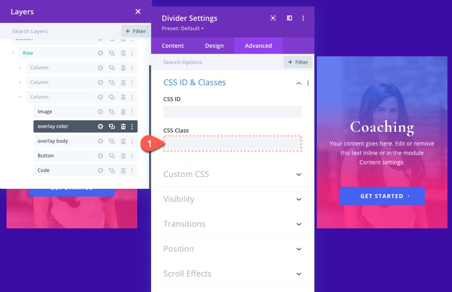 ภาพซ้อนทับ Divi