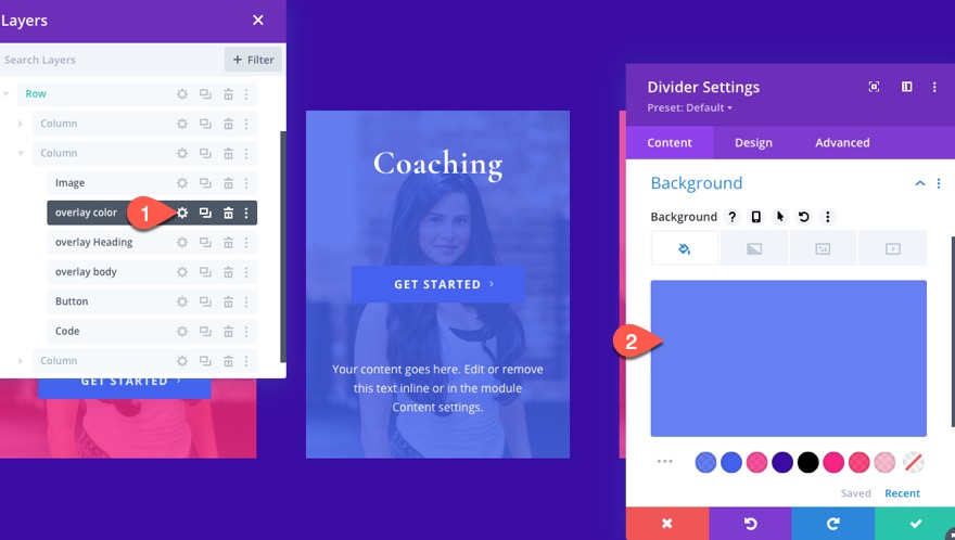 ภาพซ้อนทับ Divi