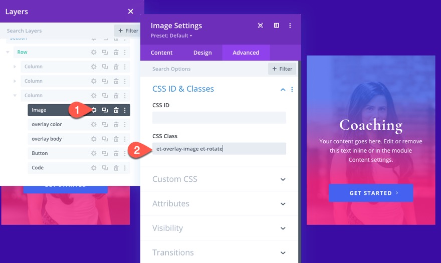 ภาพซ้อนทับ Divi