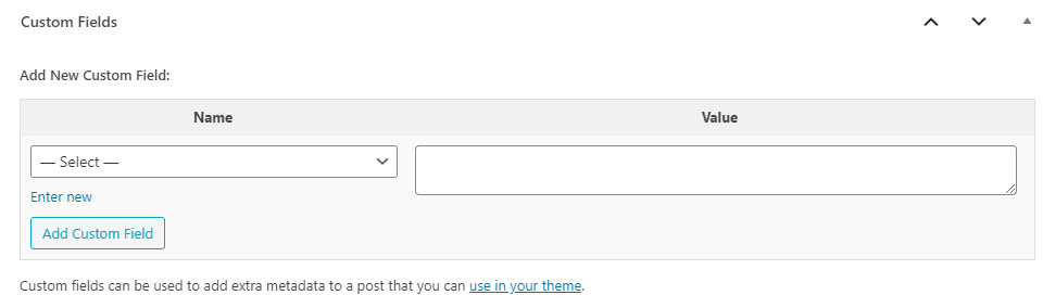 настраиваемые поля по умолчанию