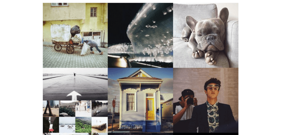 Un feed Instagram minimalist.