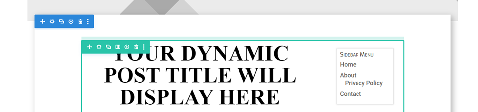 divi 사이드바 테마 빌더 메뉴