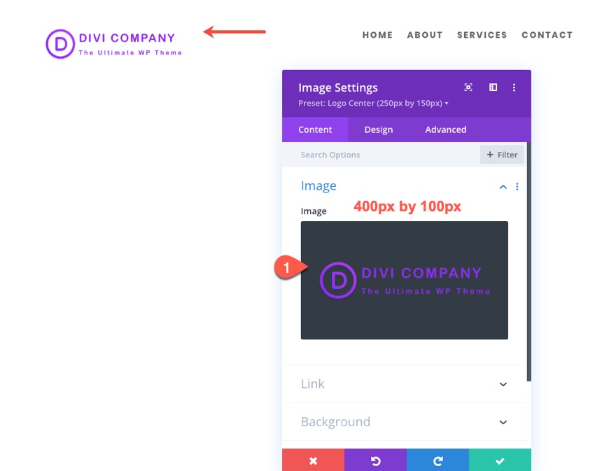 divi 徽标图像全局预设