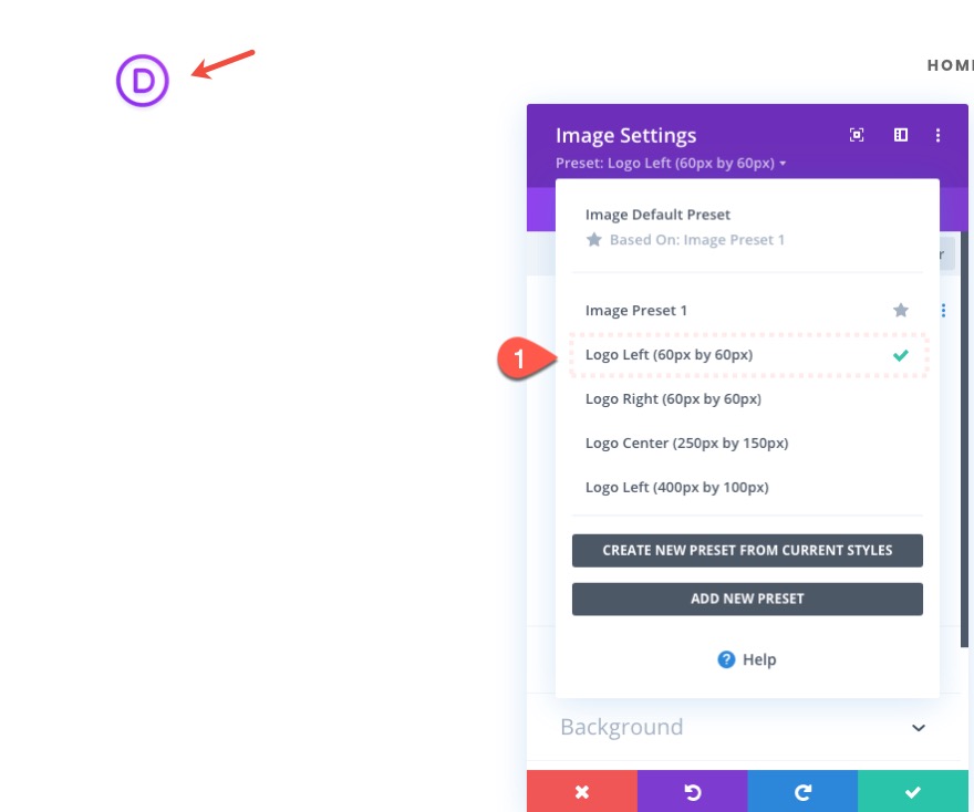 divi 徽标图像全局预设