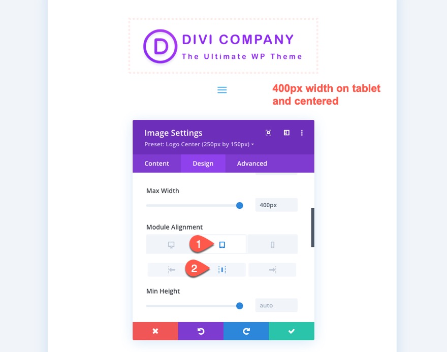 divi 徽标图像全局预设