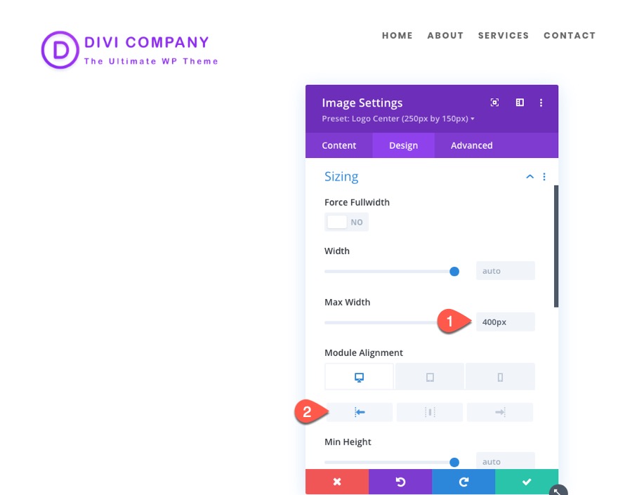 divi 徽标图像全局预设
