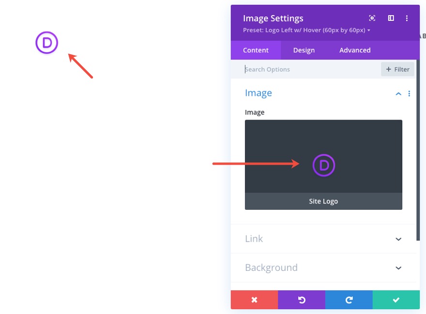 divi 徽标图像全局预设
