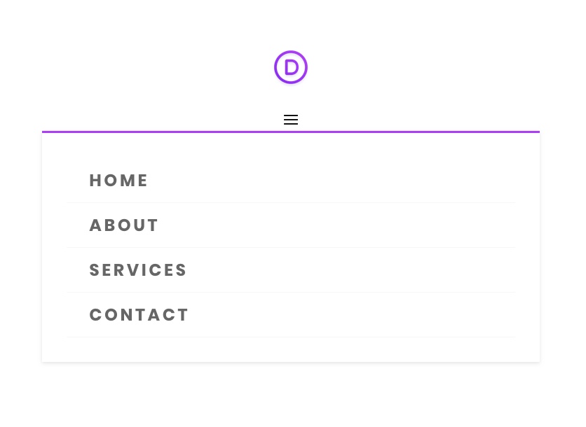 préréglages globaux du module de menu divi