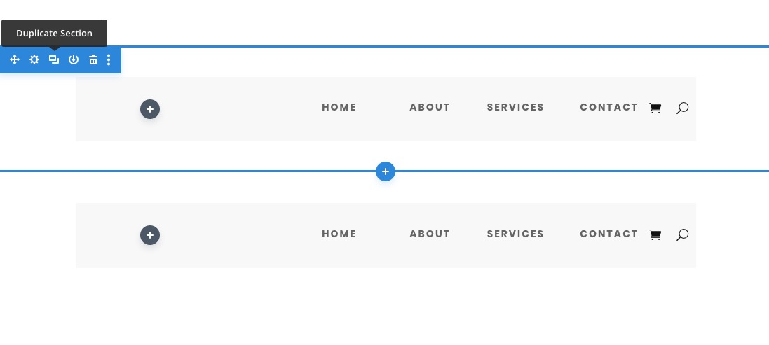 préréglages globaux du module de menu divi