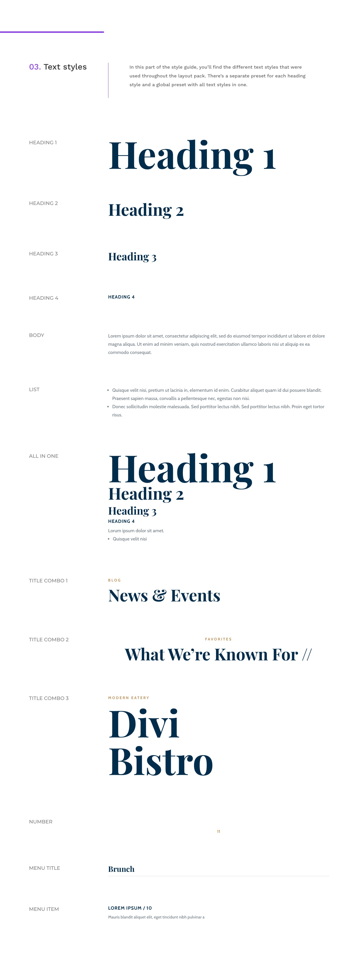 przewodnik po stylach globalnych ustawień wstępnych bistro