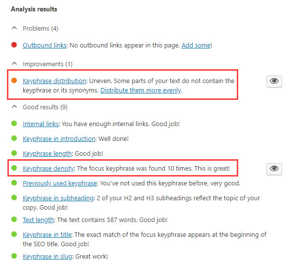 fila SEO a yoast împotriva umplerii cuvintelor cheie