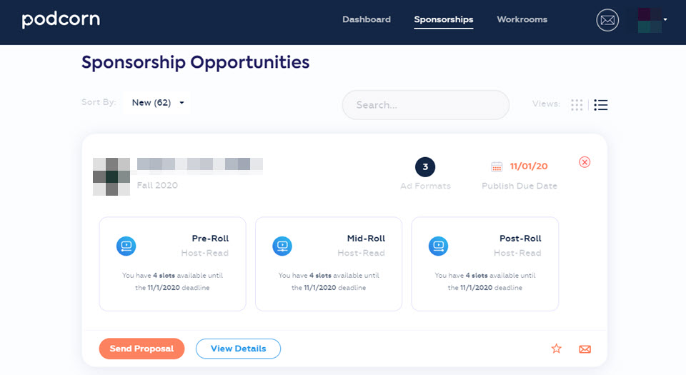 حملات ورعاية بودكاست بود كورن