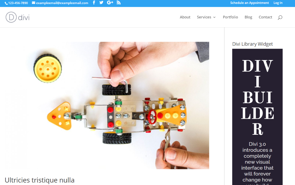 Widget de bibliothèque
