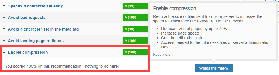 تم تمكين gzip