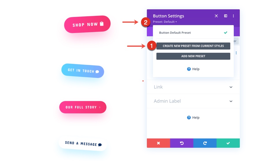 руководство по стилю глобальных пресетов кондитерской