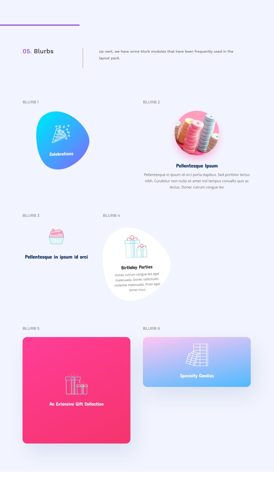 руководство по стилю глобальных пресетов кондитерской