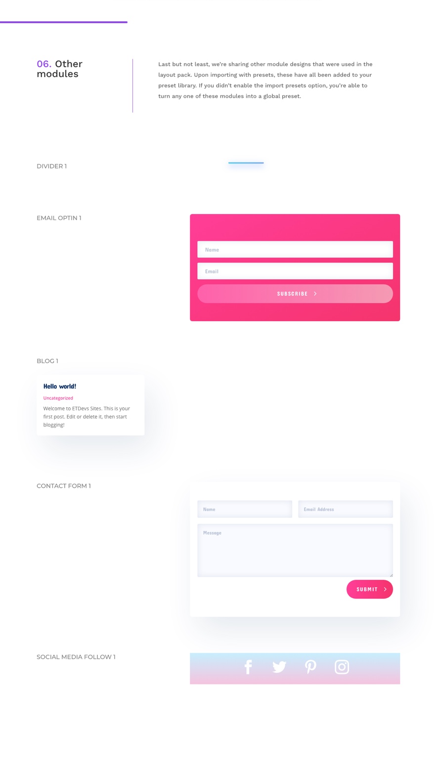 руководство по стилю глобальных пресетов кондитерской
