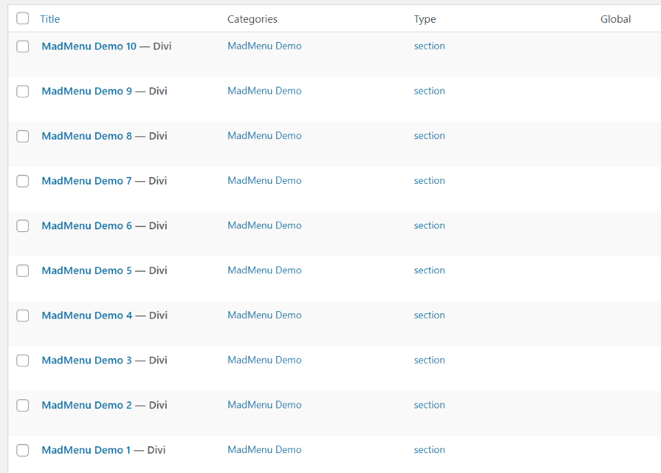 ディビマッドメニューデモ
