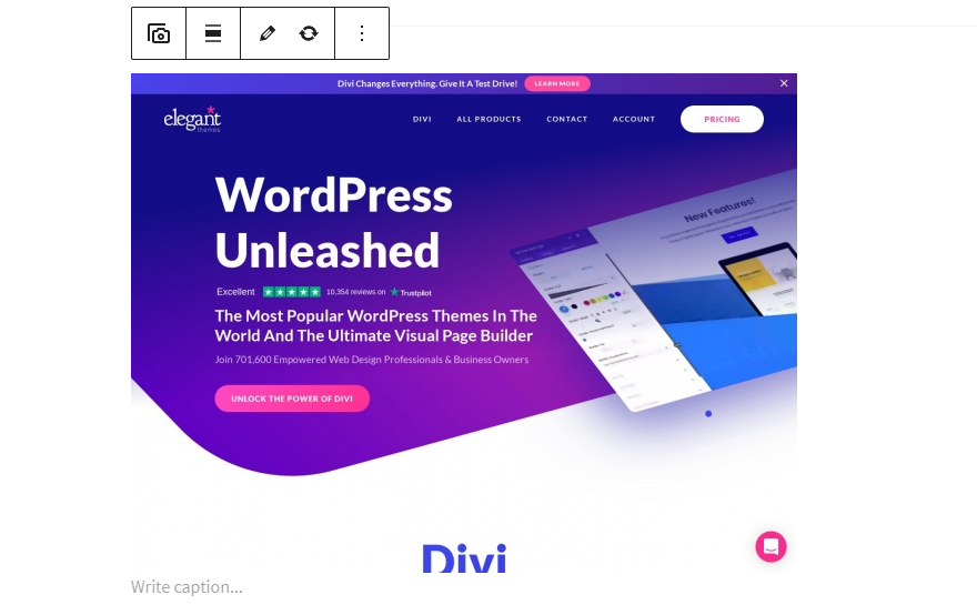 엘레강트 테마 홈페이지.