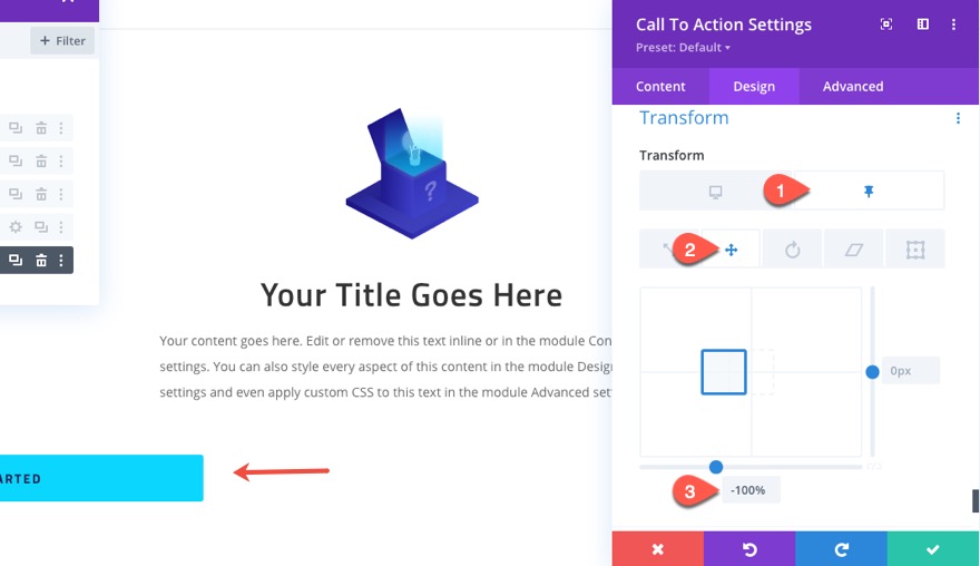滾動上的 divi 粘性 cta 菜單