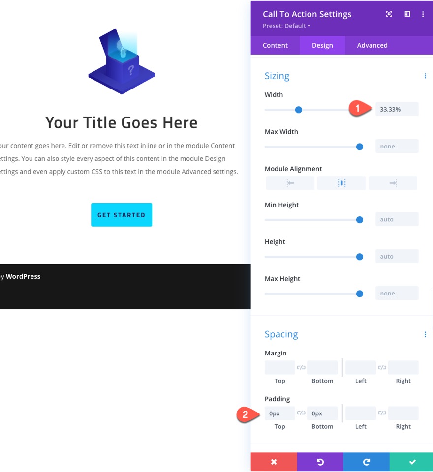 滾動上的 divi 粘性 cta 菜單