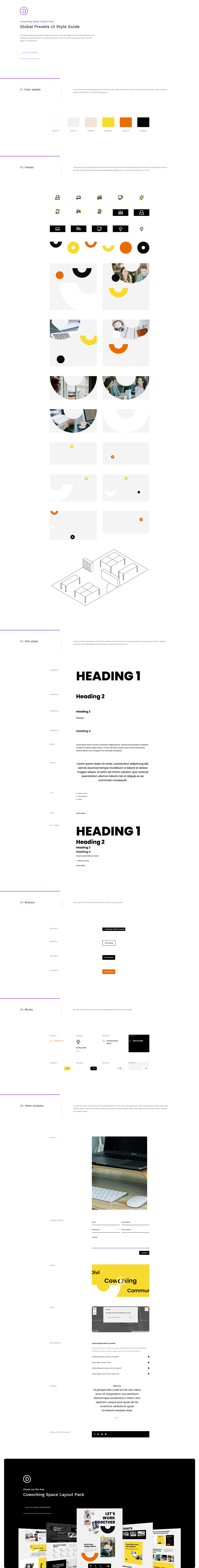 ghid stil de presetări globale spațiu de lucru