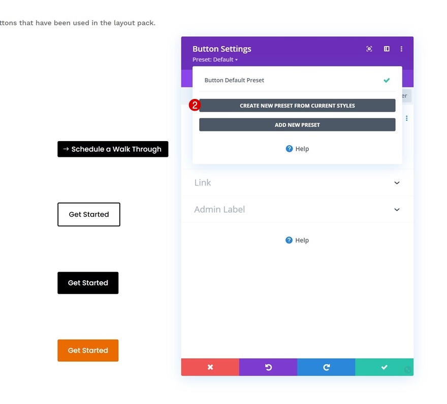 ghid stil de presetări globale spațiu de lucru