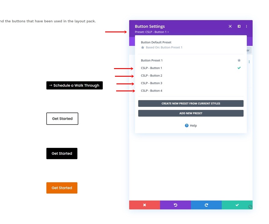 ghid stil de presetări globale spațiu de lucru