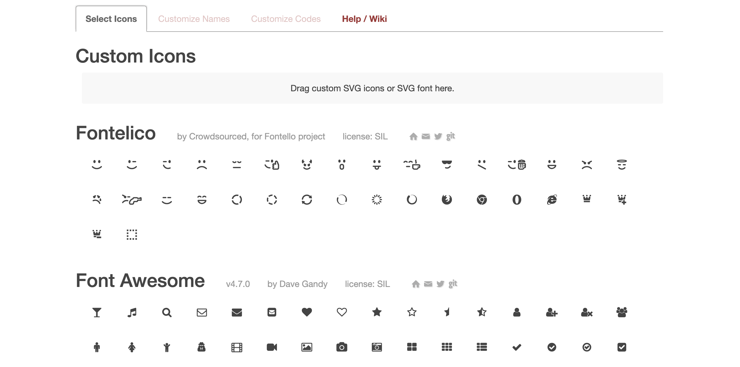 Fontello 图标字体生成器。