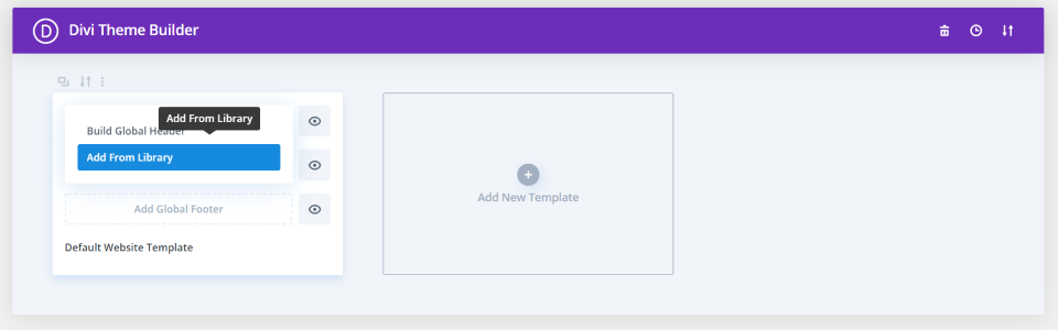 การสร้างส่วนหัวส่วนกลางใน Divi Theme Builder