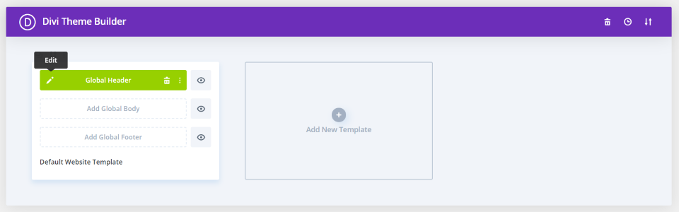 การสร้างส่วนหัวส่วนกลางใน Divi Theme Builder