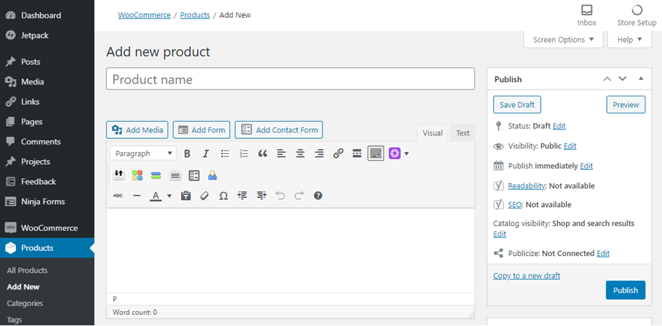 woocommerce dodaj nowy produkt