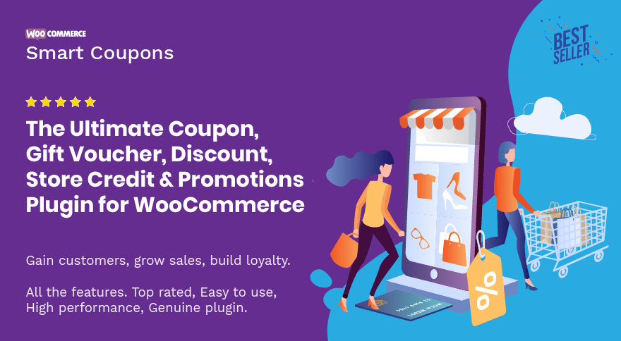 Rozszerzenie inteligentnych kuponów WooCommerce.