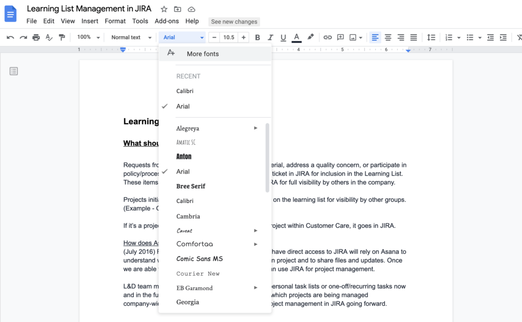 menambahkan font di google docs