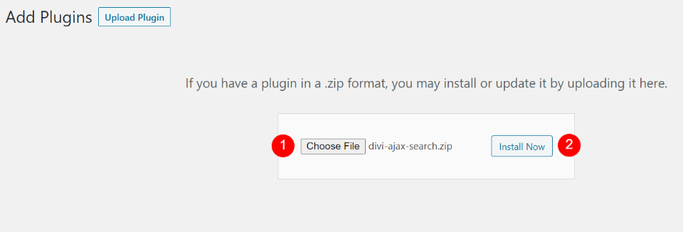 Divi Ajax 검색 설치