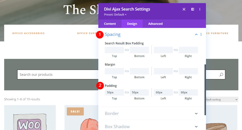 검색 필드 스타일 지정