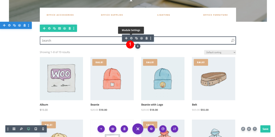 검색 상자 구성