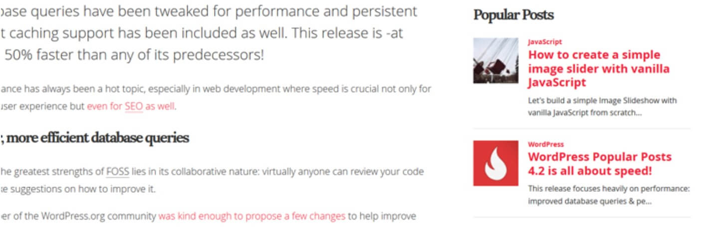 WordPress 热门帖子插件。