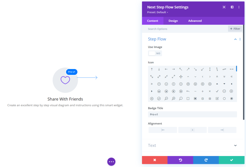 Ablauf des nächsten Schritts