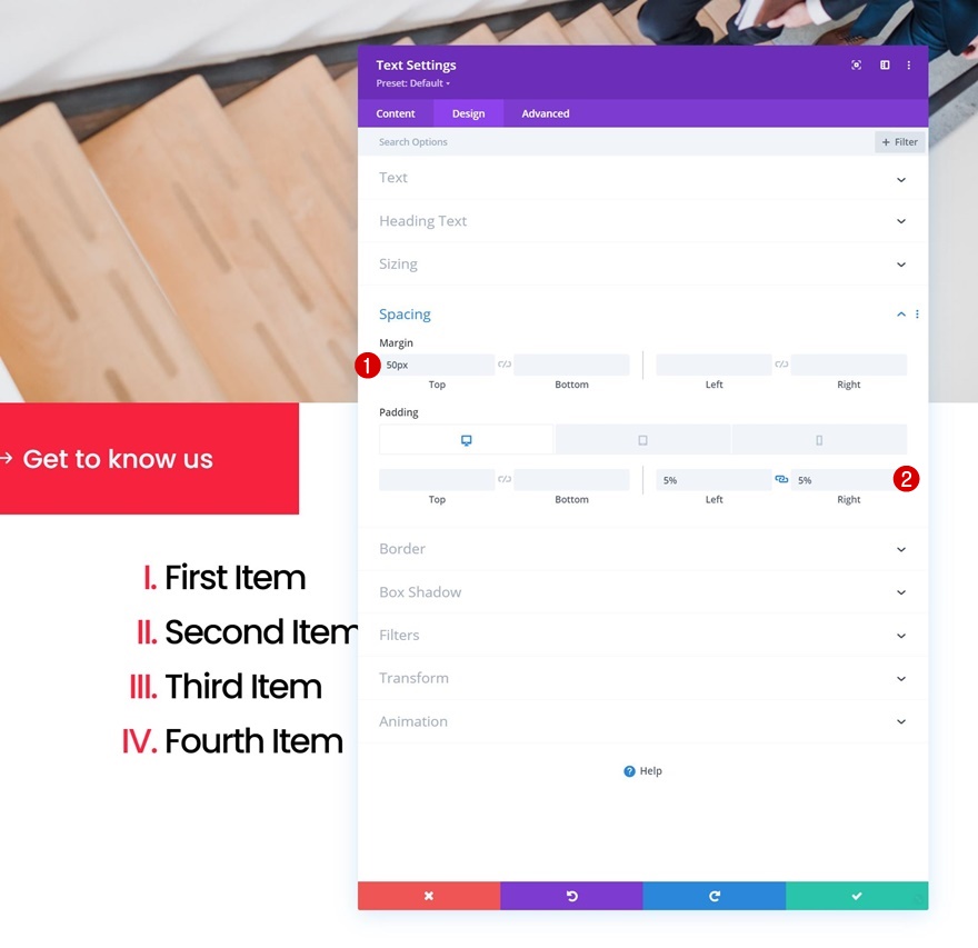 закрепленные заголовки разделов