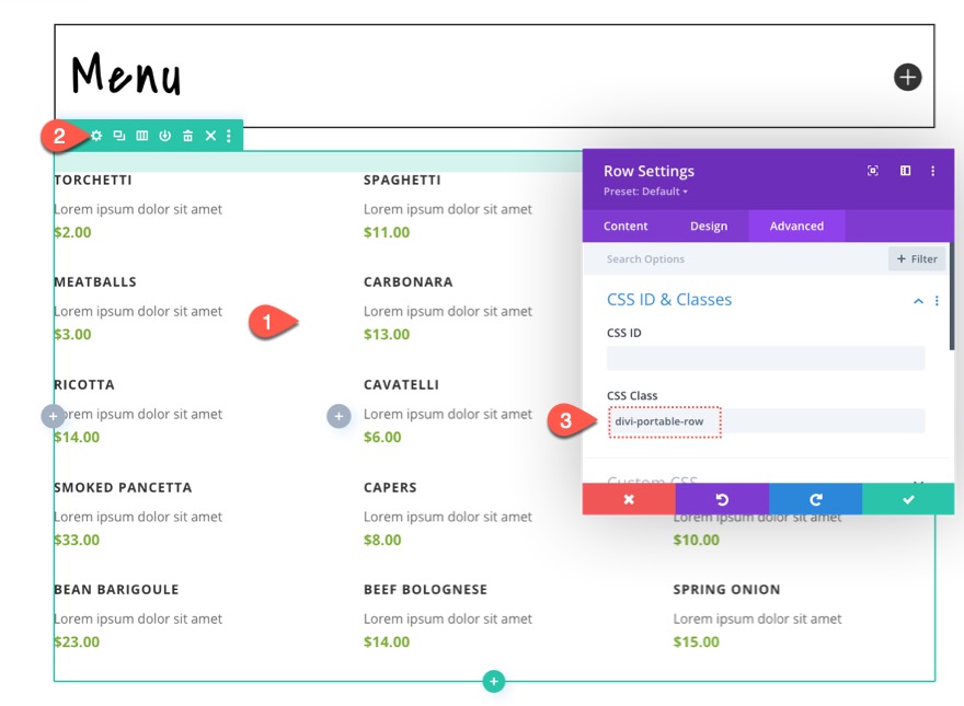 diviモジュールまたは行を他のモジュールに挿入します