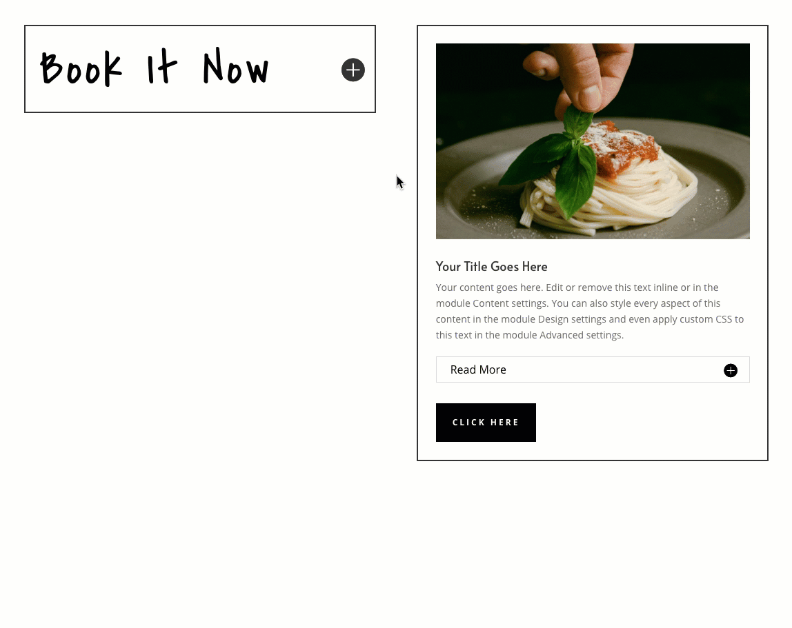 diviモジュールまたは行を他のモジュールに挿入します
