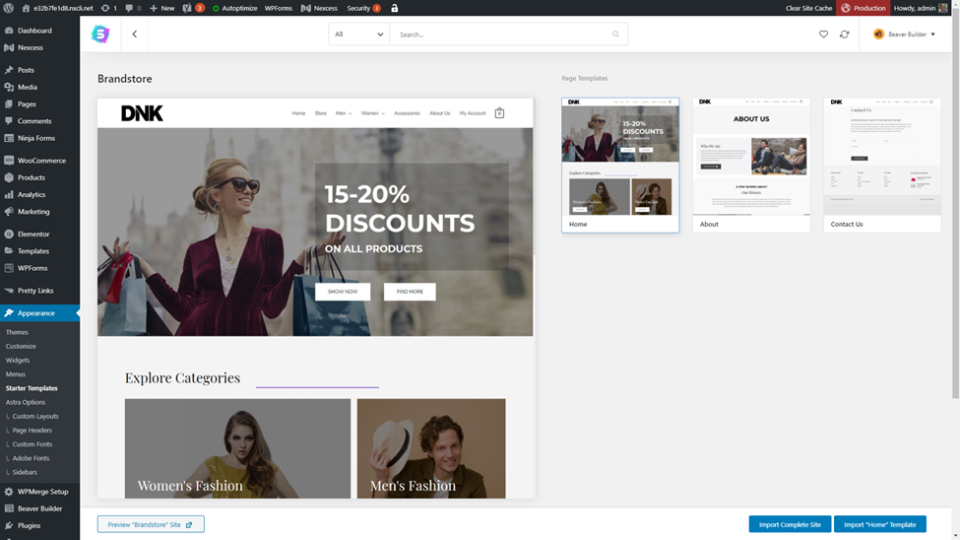Astra Pro 및 Beaver Builder