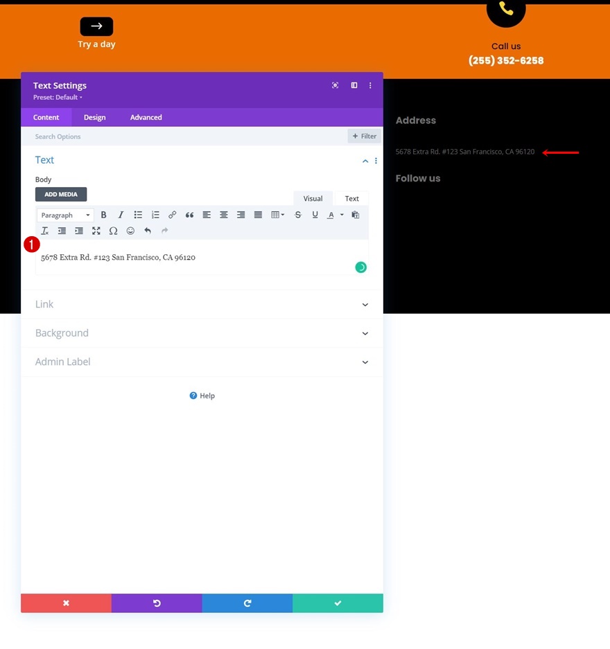 bilah footer lengket